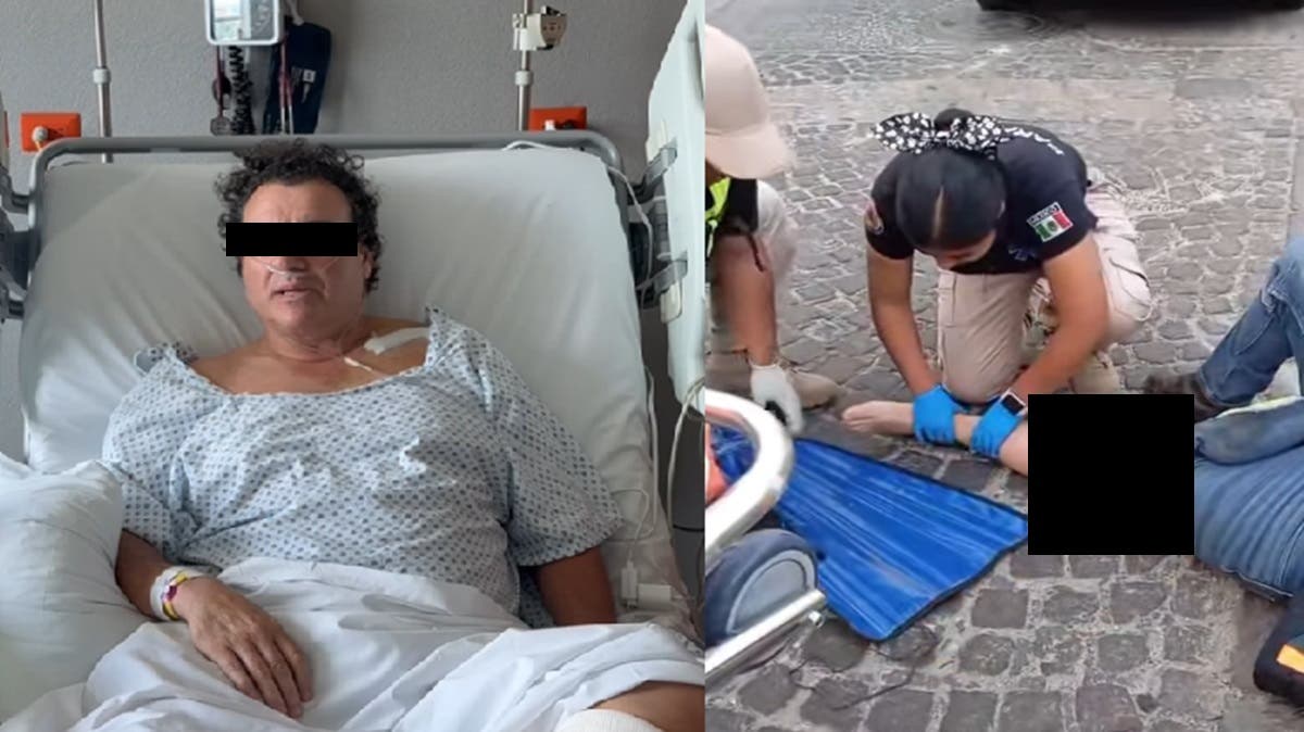 Guardia de Lomas de Angelópolis tira a motociclista con la pluma: tiene 4 costillas rotas