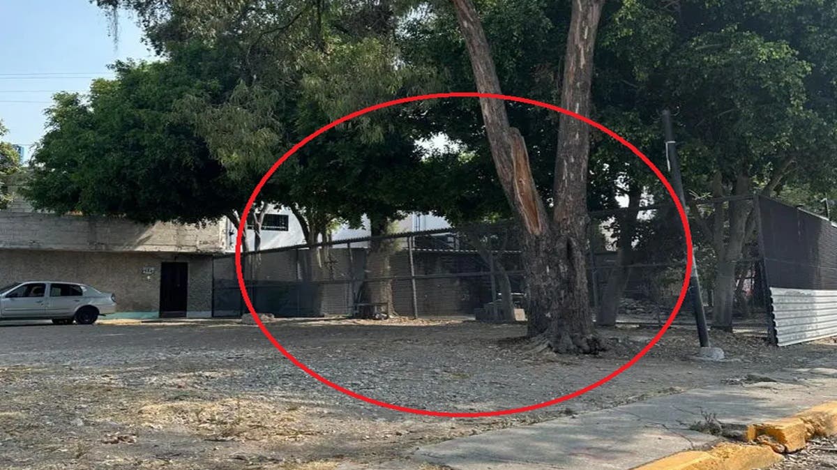 Vecino se adueña de medio parque en zona de la China Poblana: construyó cochera en plena vía pública