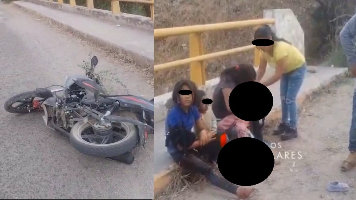 ¡Tragedia en Puebla! Accidente en moto deja a dos niñas graves; viajaban sin casco con su madre