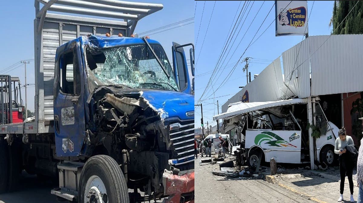 ¡Brutal! Tráiler se pasa el alto, impacta a ruta Pericos y termina en carnitas en Federal a Tehuacán