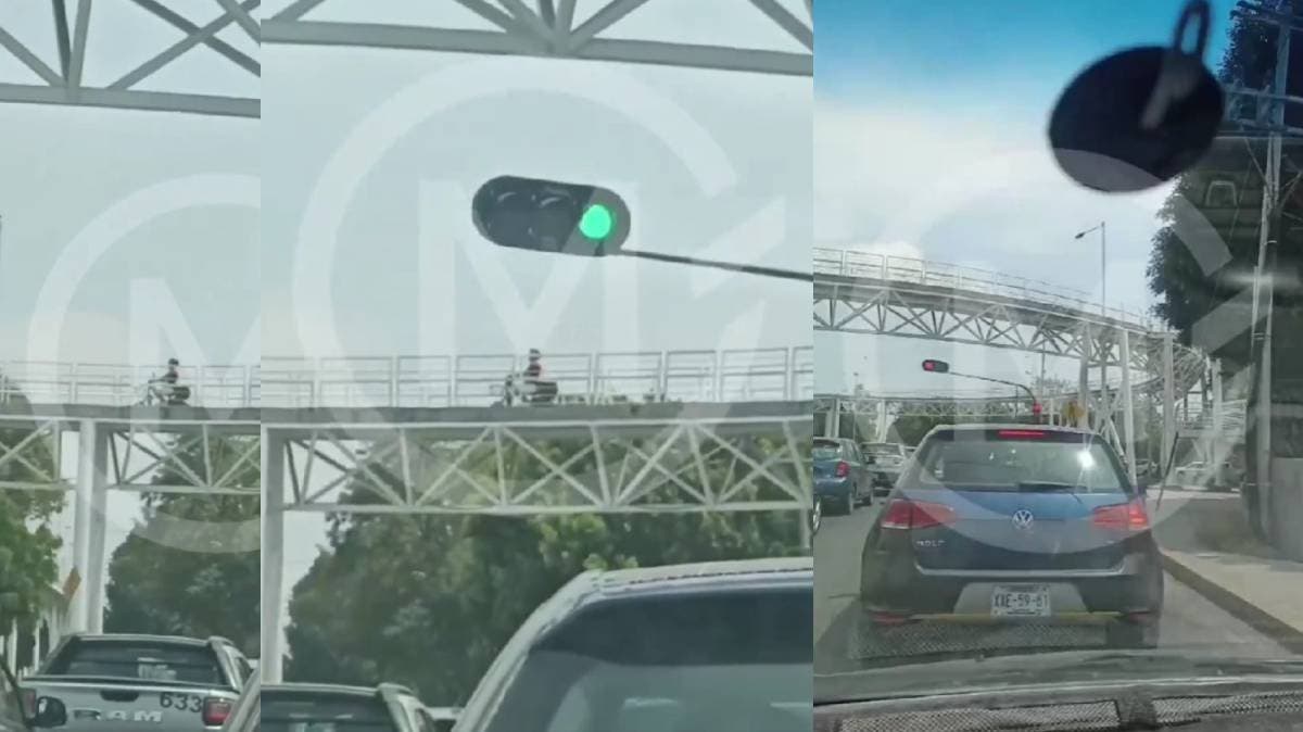 Invasión sobre ruedas: Moto eléctrica rompe la ley en ciclovía frente al Paseo de los Gigantes en Puebla