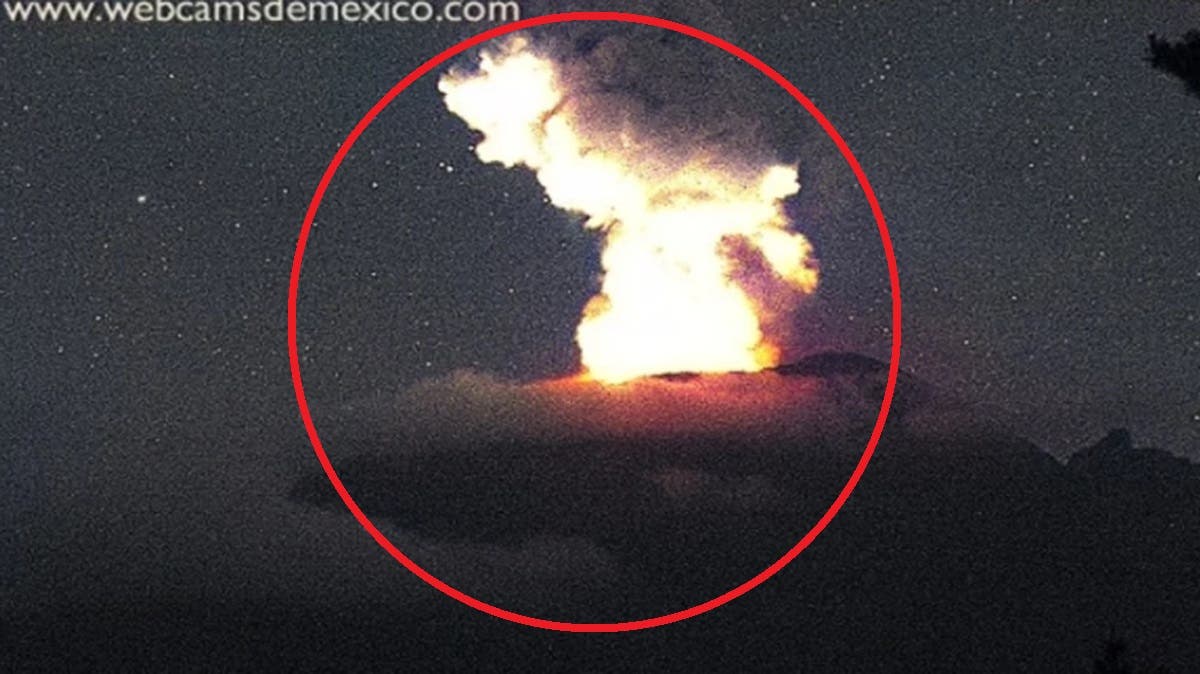FOTOS: Captan FUERTE EXPLOSIÓN del Popocatépetl desde Puebla; alertan por caída de ceniza
