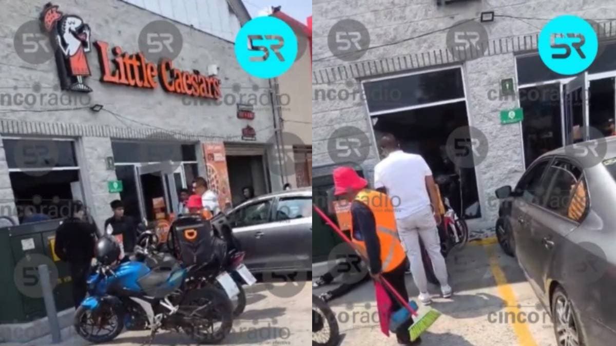 Pelea entre repartidores en Little Caesars Puebla deja herida a niña y su madre por cristal roto