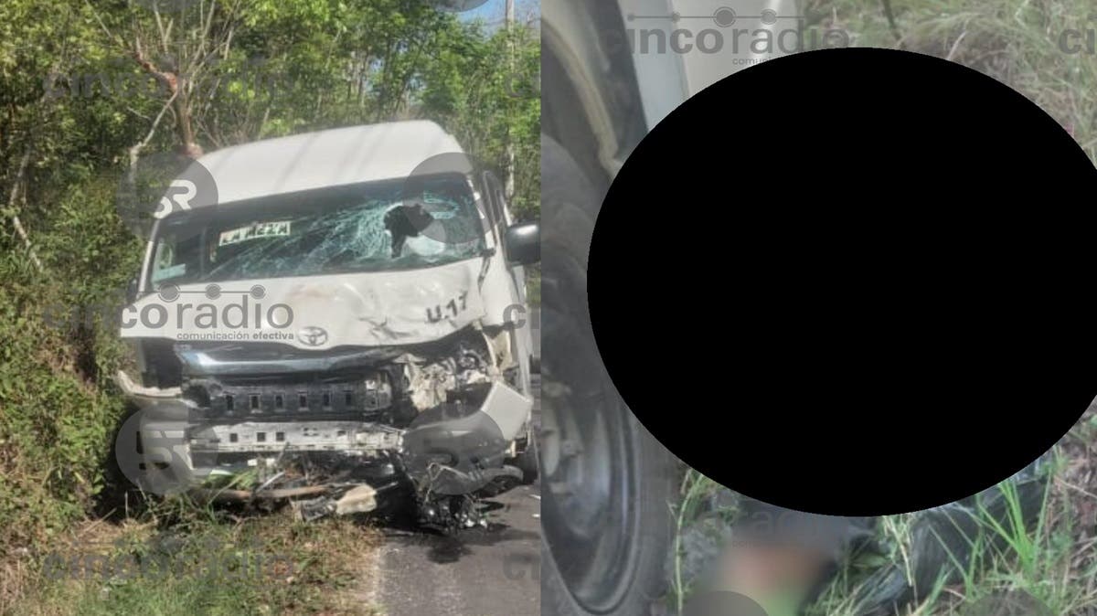 Motociclista muere tras brutal choque contra combi que invadió su carril en la Sierra Norte