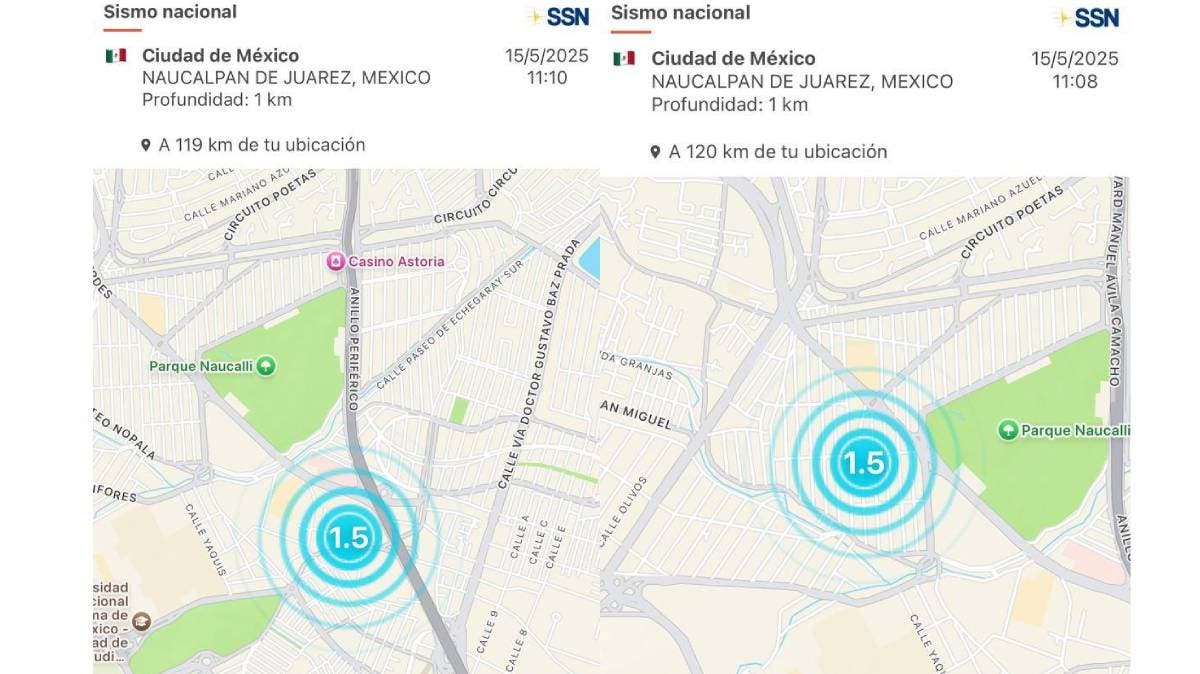 ¡La tierra se estremeció dos veces en minutos! Reportan microsismos en Naucalpan, Edomex