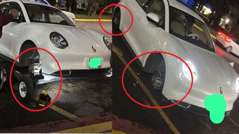 Sin una sola llanta: roban ruedas de 2 autos en agencia Nissan de San Andrés