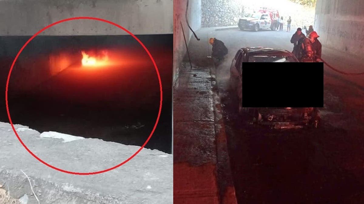 ¡Macabro! Hallan cuerpo calcinado en auto bajo el Periférico de Puebla