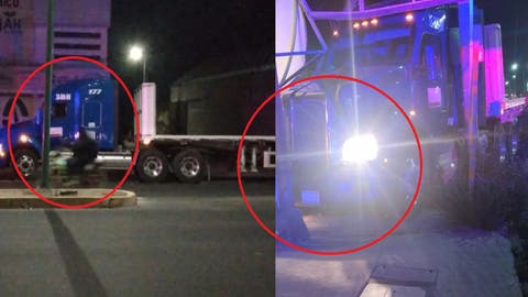 Asaltatráiler choca contra poste en persecución policial en Tecamachalco; huye entre la maleza (VIDEO)