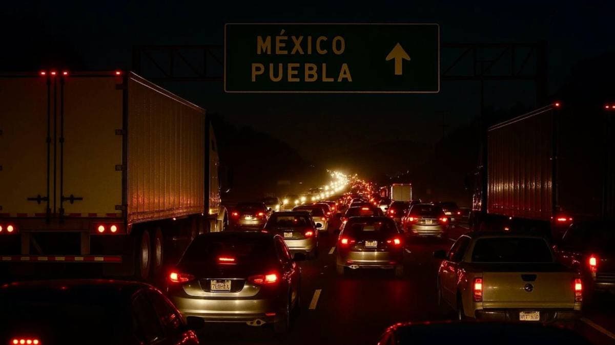 Caos en la México-Puebla: Pasajeros caminan kilómetros tras bloqueo en San Miguel Xoxtla por protesta vecinal