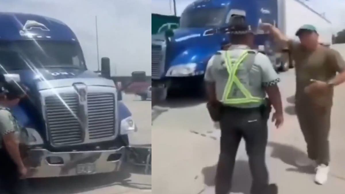 VIDEO ¡INDIGNANTE! Trailero baleado ESCAPA de asalto en la autopista México-Puebla y la Guardia Nacional ¡LO MULTA!
