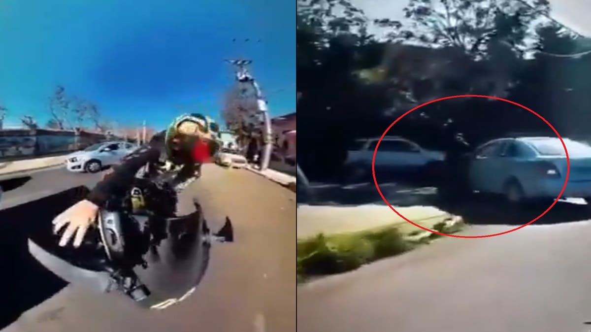 VIDEO Motociclista héroe persigue a conductora que atropelló a un viejito