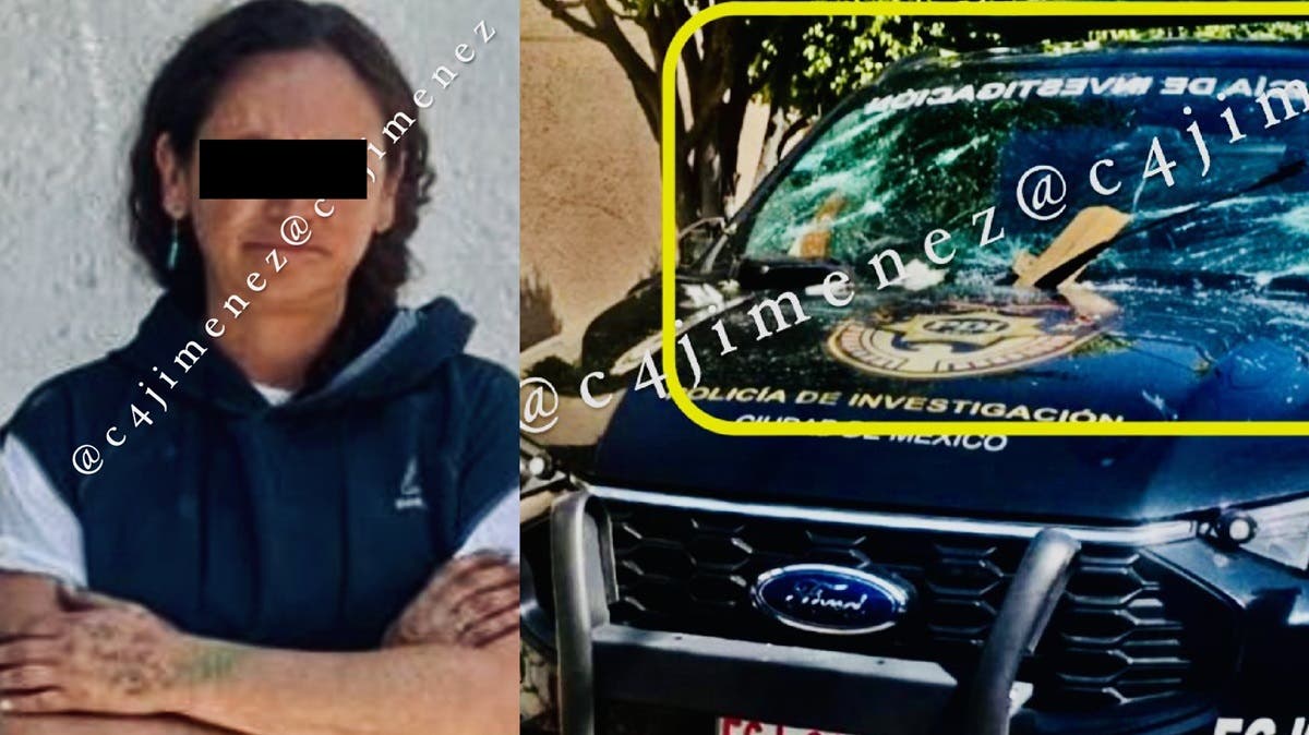 ¡Estalla en la Fiscalía! Mujer rompe patrulla tras no ser atendida