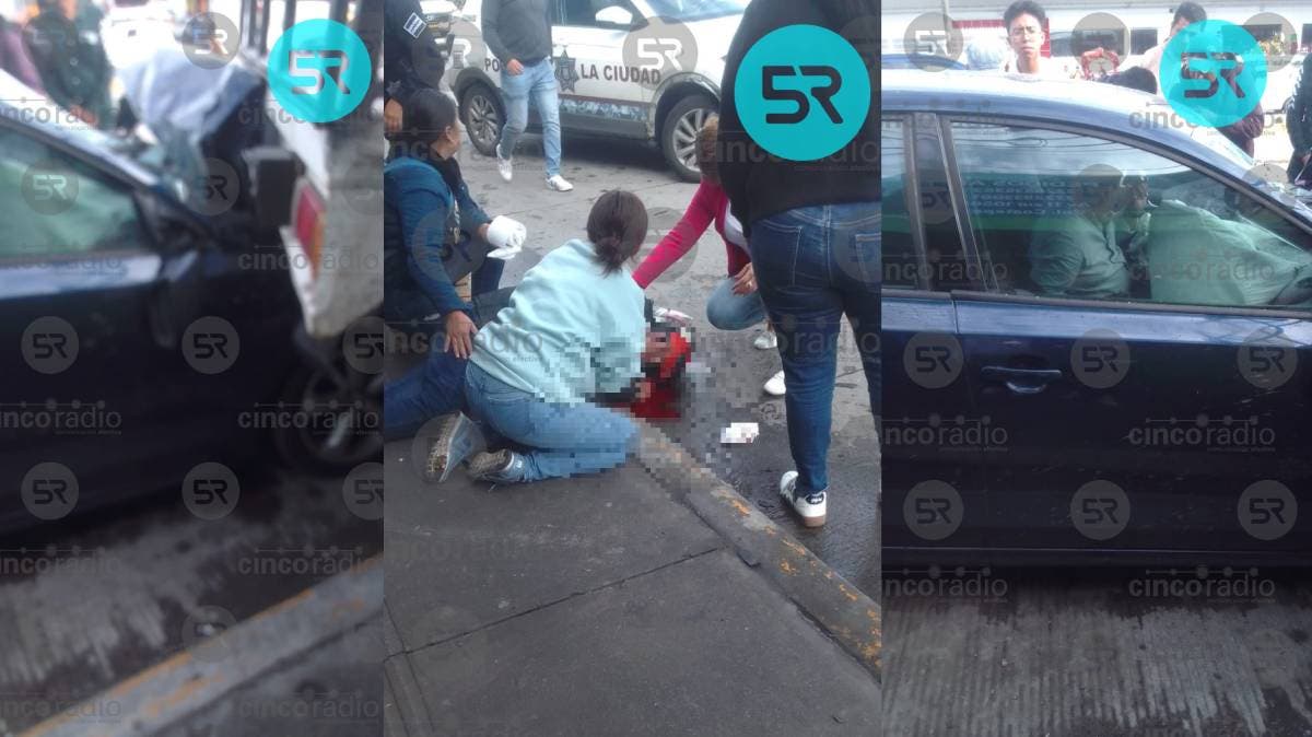 Choque Brutal en la 11 Sur: Motociclistas Heridos Frente a Tienda de Abarrotes en Puebla