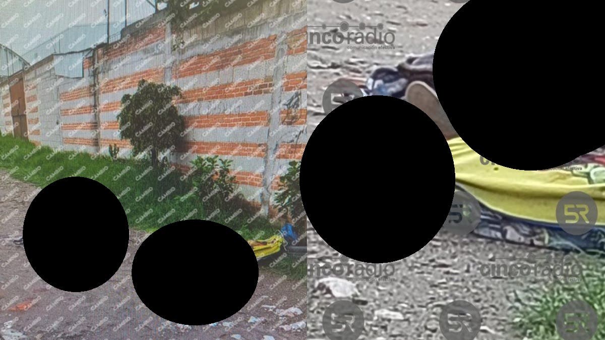 Filtran Fuerte FOTO: Así encontraron dos cuerpos embolsados con signos de tortura detrás del Polideportivo de Xonaca