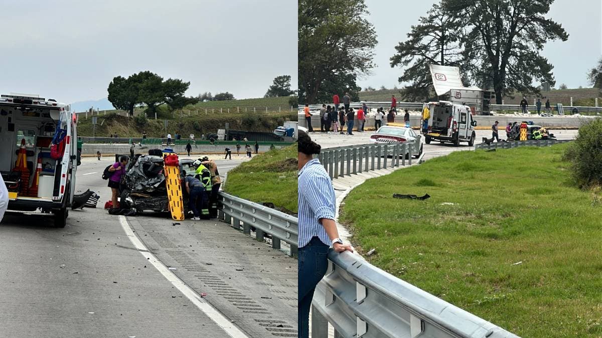Caos en la autopista México-Puebla: accidente paraliza la vialidad en ambos sentidos en el kilómetro 46