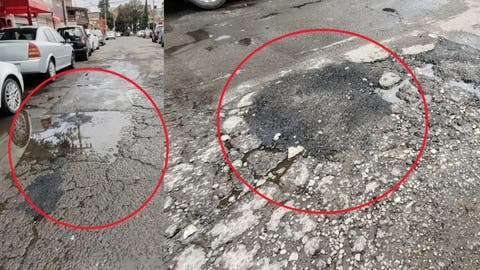 Bacheo exprés de diputada en Amalucan duró menos de 48 horas: lluvia lo destruyó
