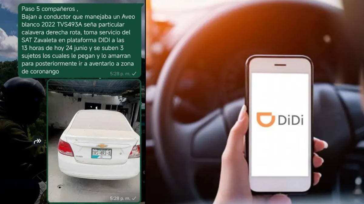 Conductor de DiDi es golpeado, amarrado y abandonado en Coronango tras asalto durante servicio en Puebla
