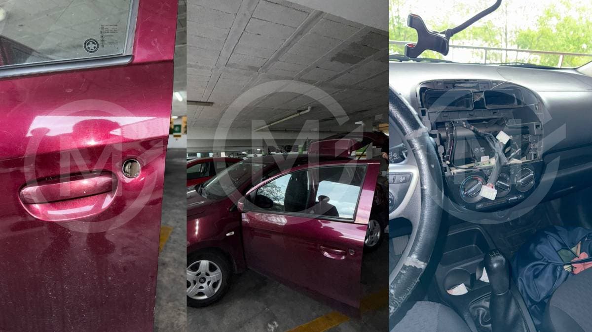 Clientes denuncian robo de autopartes en estacionamiento de Plaza Ópera, Lomas de Angelópolis