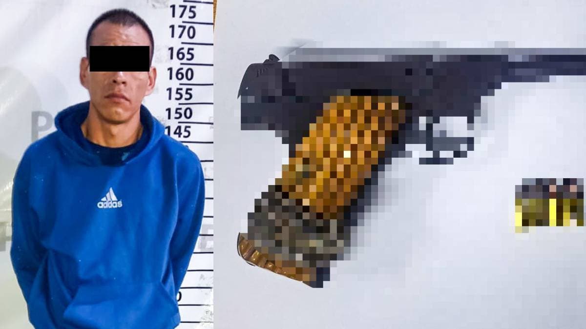 Detienen a hombre armado en Cuetzalan; no tenía permiso y llevaba el arma cargada