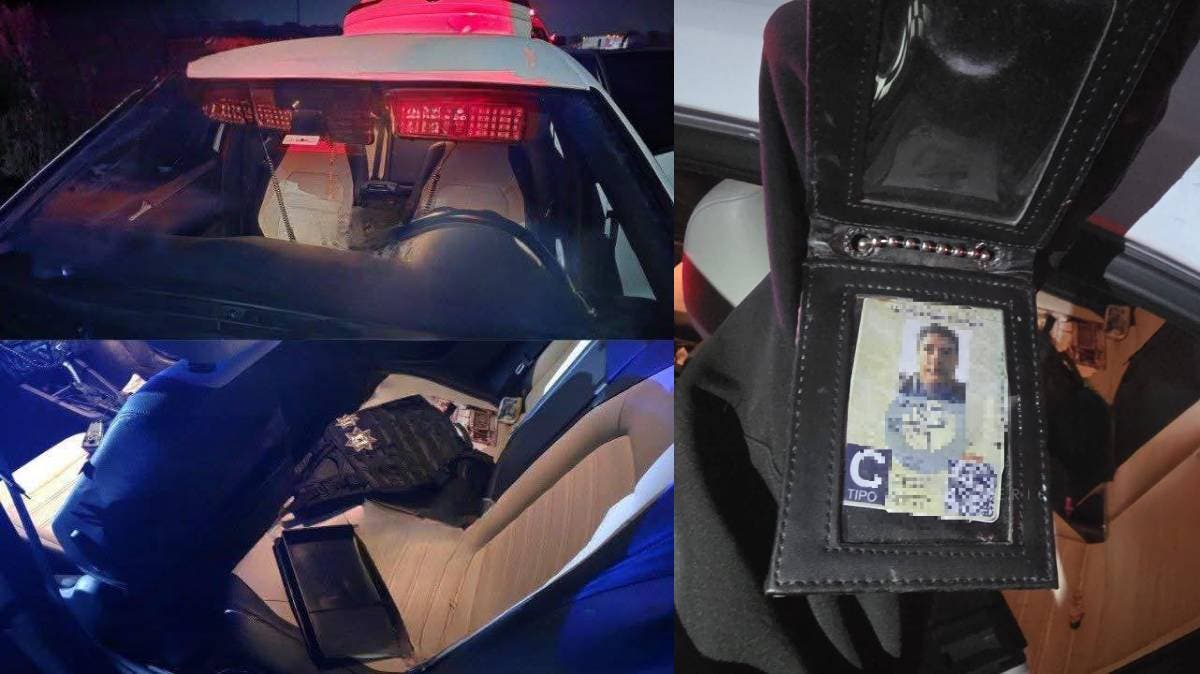 Fingen ser patrulla para asaltar en la Puebla-Orizaba: cae vehículo robado con chalecos tácticos y placas falsas en Amozoc