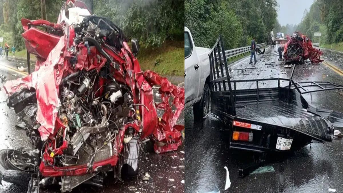 Tráiler arrolla camioneta en la México–Tuxpan: reportan dos fallecidos