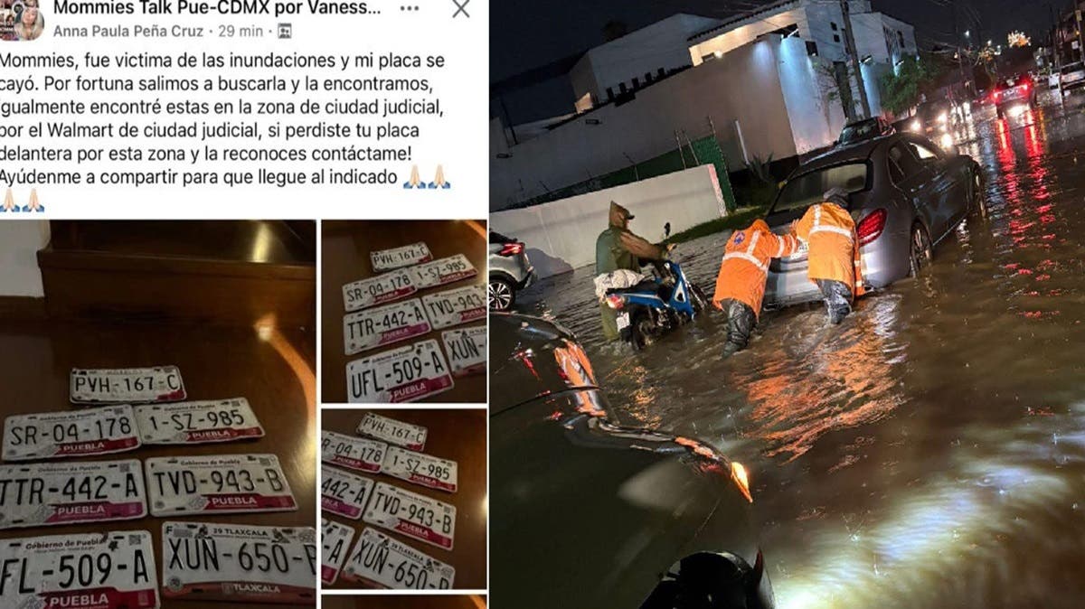 “Perdí mi placa, pero hallé muchas más”: poblana viral por ayudar tras la lluvia
