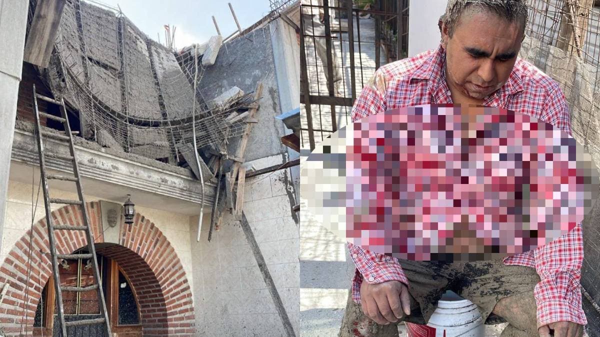 Colapsa techo en obra de Tres Cruces, Puebla: tres albañiles resultan heridos tras caer desde un segundo piso