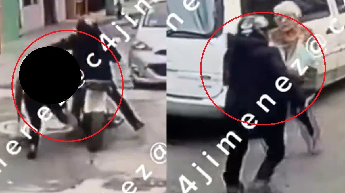 VIDEO: Motoladrón ataca a abuelita y la arrastra por el asfalto tras arrebatarle su bolso