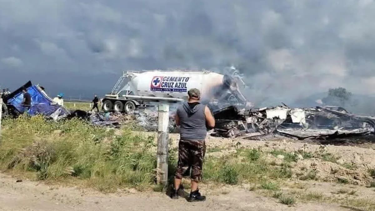 Fatal accidente en la Amozoc–Perote: dos personas calcinadas y un herido grave tras choque múltiple