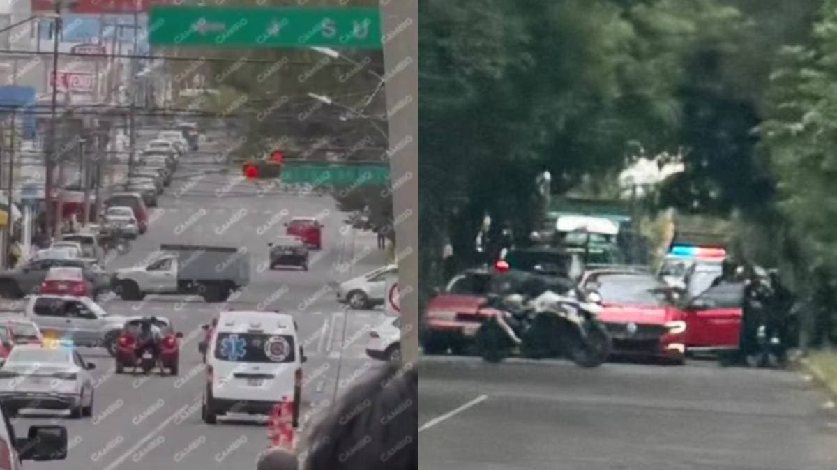Balacera en Circuito Juan Pablo II desata persecución: hay detenidos y un presunto delincuente muerto en Puebla