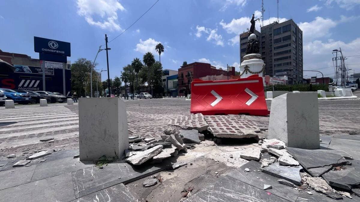 Obra de 55 millones en Puebla colapsa antes de cumplir un año: Avenida Juárez se rompe tras lluvias