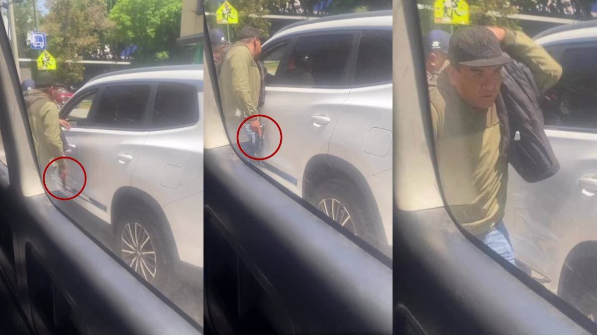 Asalto a plena luz del día en Puebla: automovilista es atacado en semáforo frente a patrulla; policías se deslindan