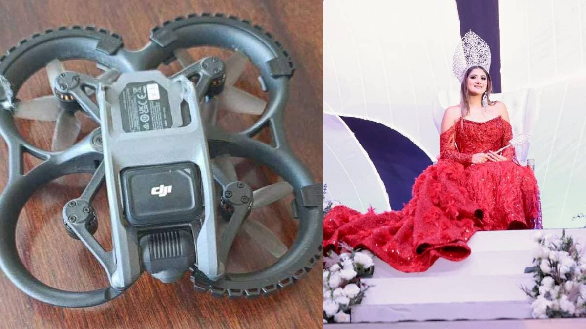 Dron cae en coronación en Zacatlán y lesiona a mujer y niña