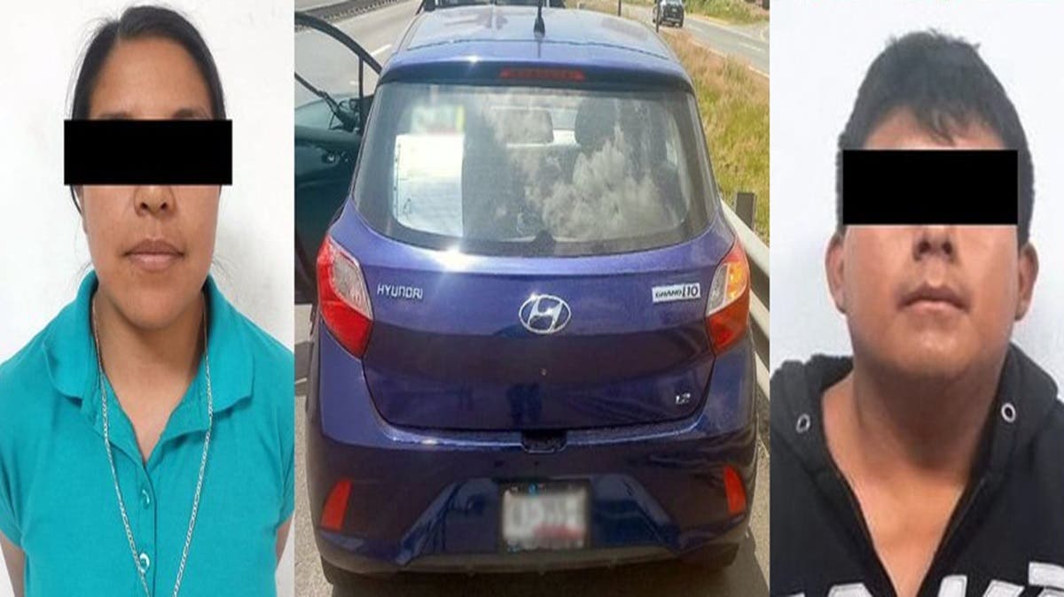 Caen en Puebla un hombre y una mujer al volante de autos robados
