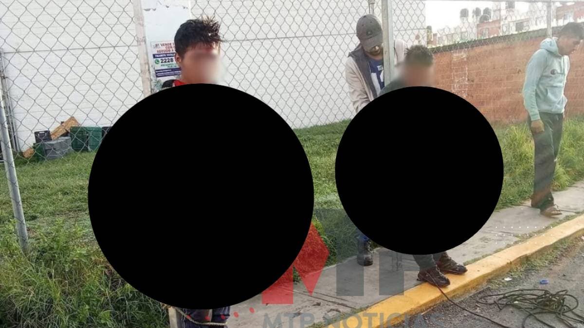 Vecinos de Amozoc frustran presunto robo y retienen a dos hombres; SSP evita linchamiento