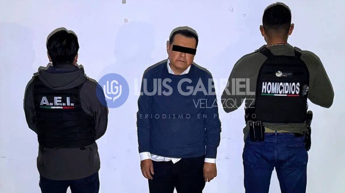 Detienen en Puebla a presunto autor intelectual del crimen contra ciudadano estadounidense en Plaza Solesta