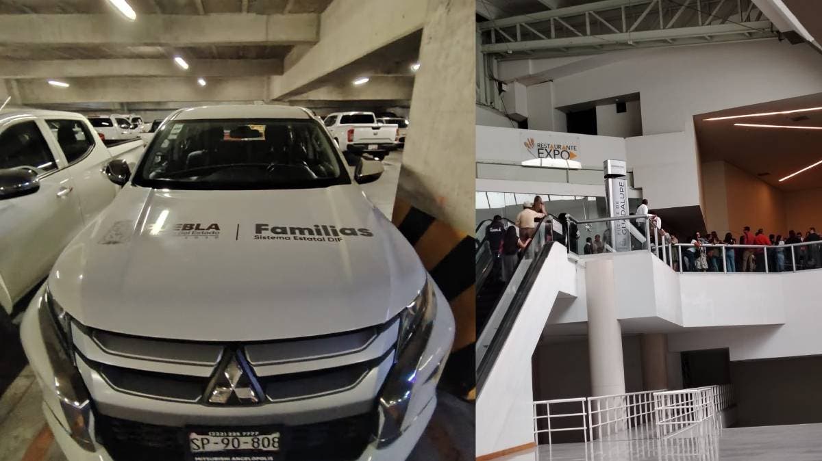 Funcionarios de Puebla se “desocupan” para ir con Morena: acuden en horario laboral y con autos oficiales al Centro Expositor