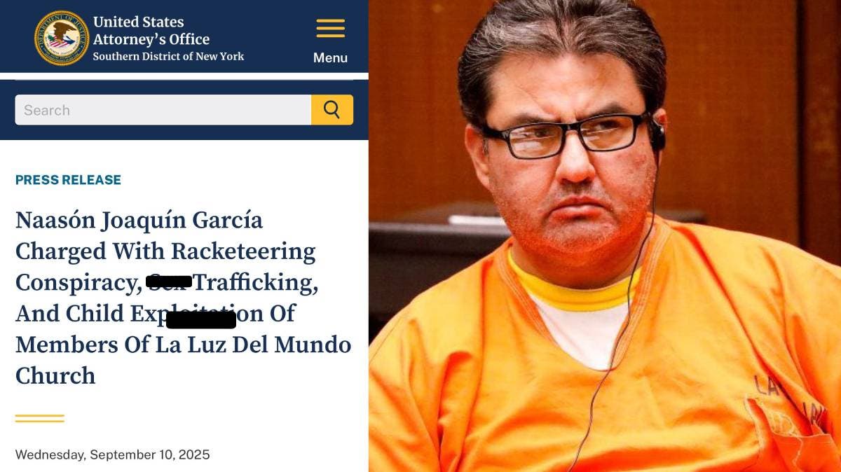 Naasón Joaquín y líderes de La Luz del Mundo enfrentan nueva acusación formal en Nueva York