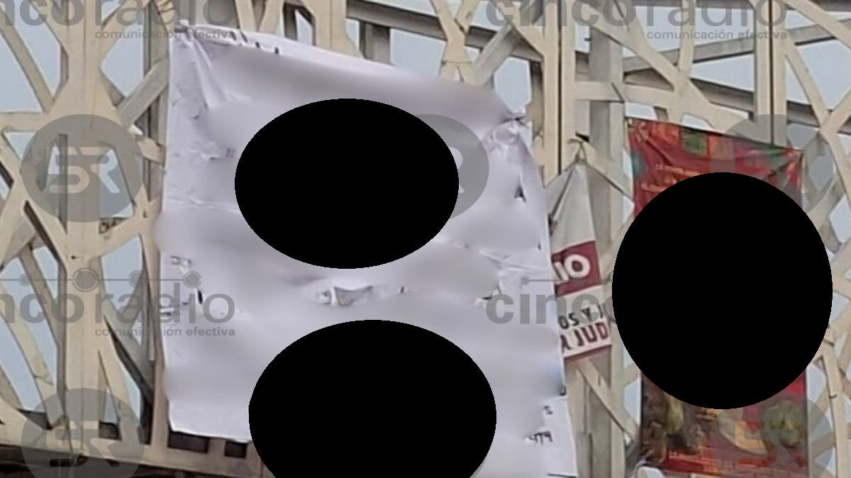 “Llegó la limpia”: Aparece narco manta con mensaje de advertencia en puente de Amozoc