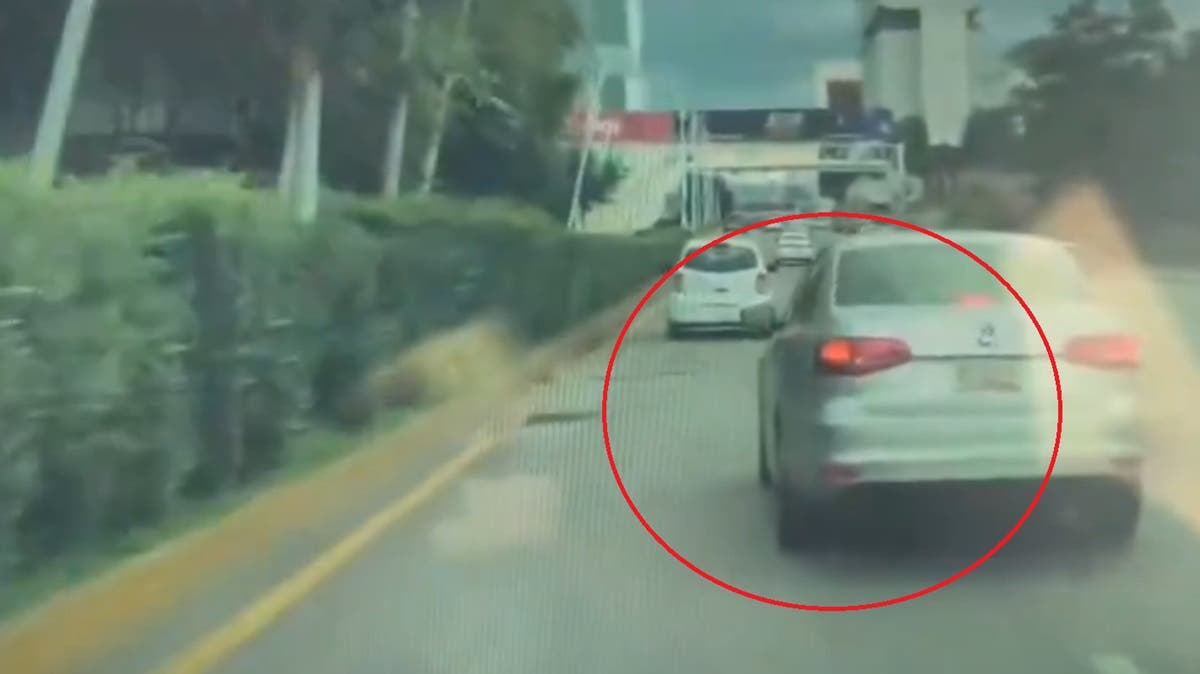 ¡Alerta! Graban a nuevo “montachoques” en la Vía Atlixcáyotl. ¡Mira cómo operan!