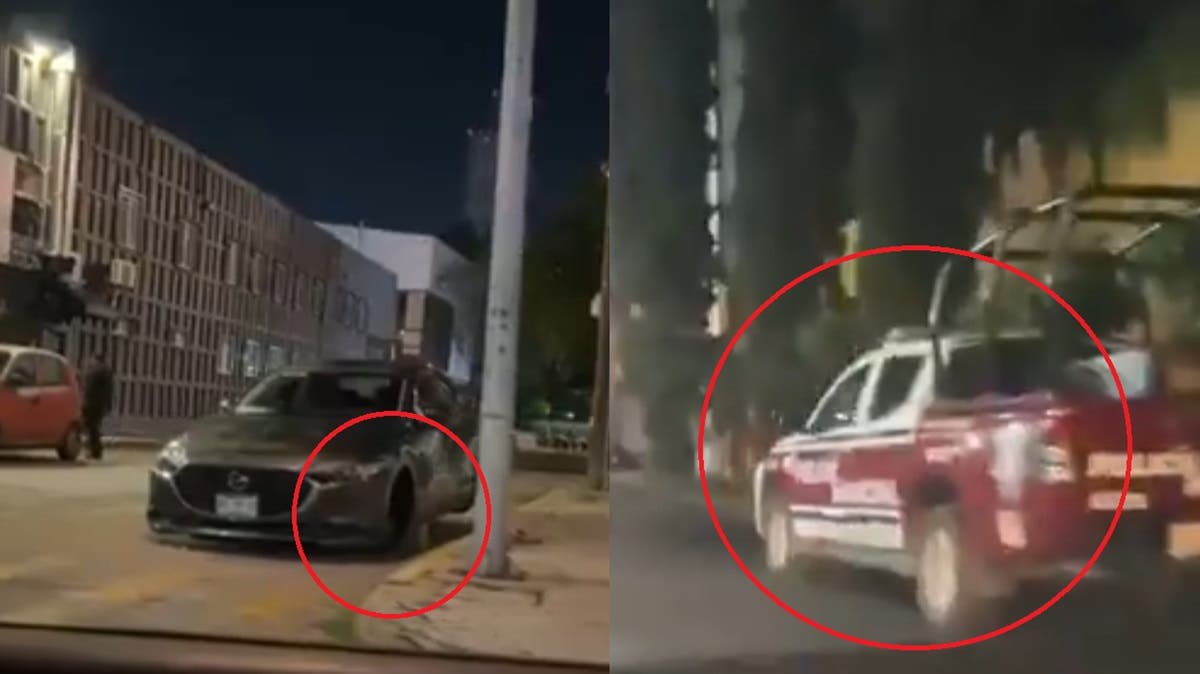 Impunidad a la vista: ladrones roban llantas a un Mazda frente a reten de policías en Puebla