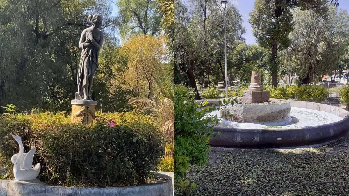 Desaparece la estatua de Leda y el Cisne en Puebla: robada cerca de la Cruz Roja en el Barrio del Alto