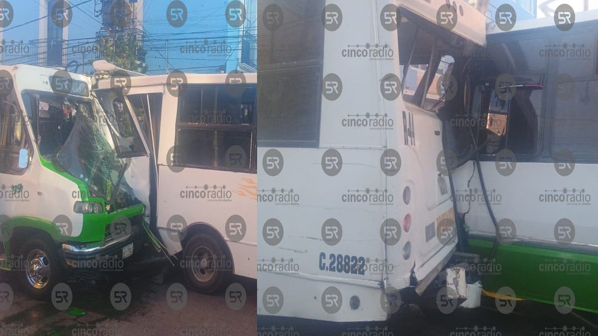 Otra vez el transporte público: choque entre rutas 68 y 44 deja a una menor herida en el Centro de Puebla