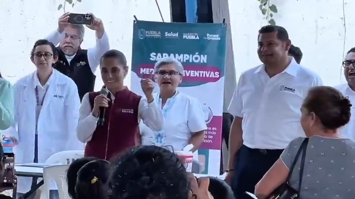 Sheinbaum le arma porra a Armenta por estar “al 100” durante la contingencia en Xicotepec