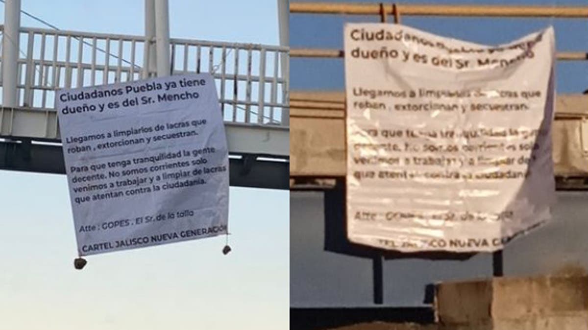 SSC confirma presencia de La Familia Michoacana y CJNG en Puebla capital tras aparición de narcomantas