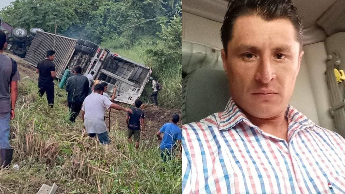 Fatal accidente en la “Curva del Diablo”: muere transportista poblano en carretera Palenque–Catazajá