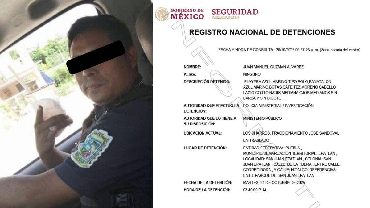 Comandante de Epatlán en Puebla detenido frente a Presidencia por graves delitos en Tijuana