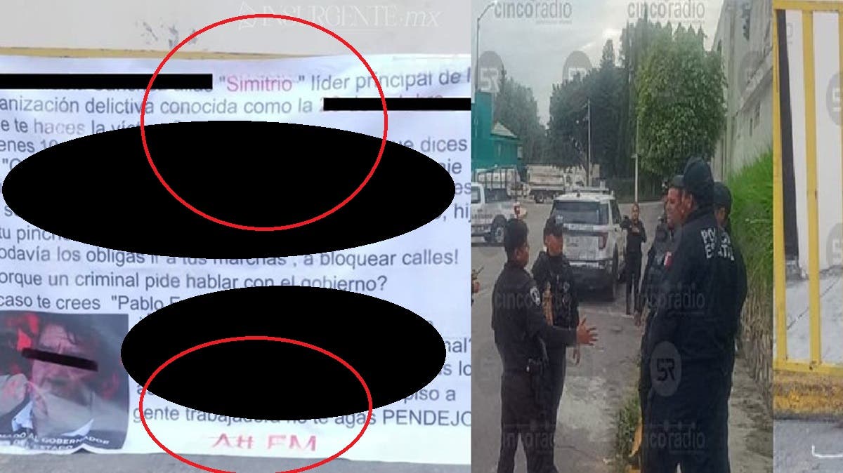 Revelan contenido de la narcomanta contra Simitrio: acusan que gana 7 millones semanales cobrando piso a ambulantes