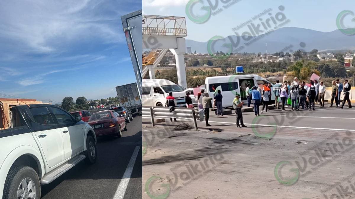 Cierre total en la México–Puebla: manifestación en Santa Rita Tlahuapan paraliza la autopista