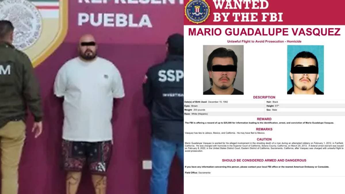 Cae en Puebla un fugitivo buscado por el FBI por un caso de 2012 en California